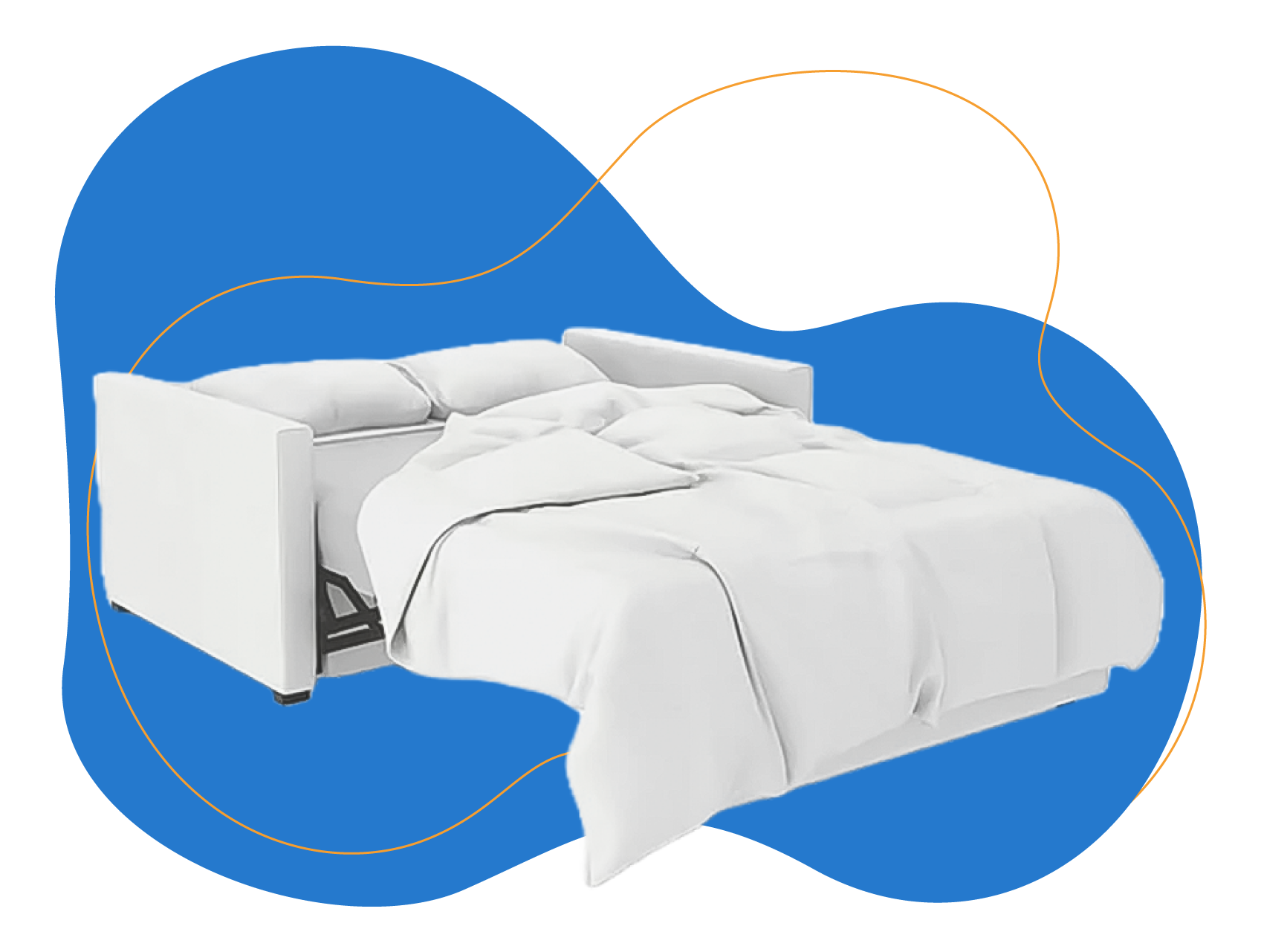 cocoon three-seater sofa open